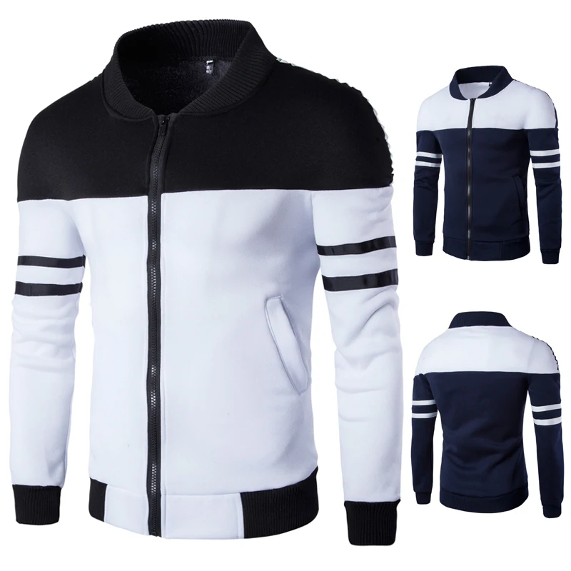 2018 New Mens Sweatshirt Coat Casual Male Jacket Slim Fit Sweatshirts Autumn Winter Bomber Jackets | Мужская одежда
