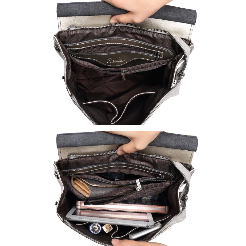 Женский рюкзак из сплит кожи REALER школьный для девочек подростков|backpack schoolbag|schoolbag