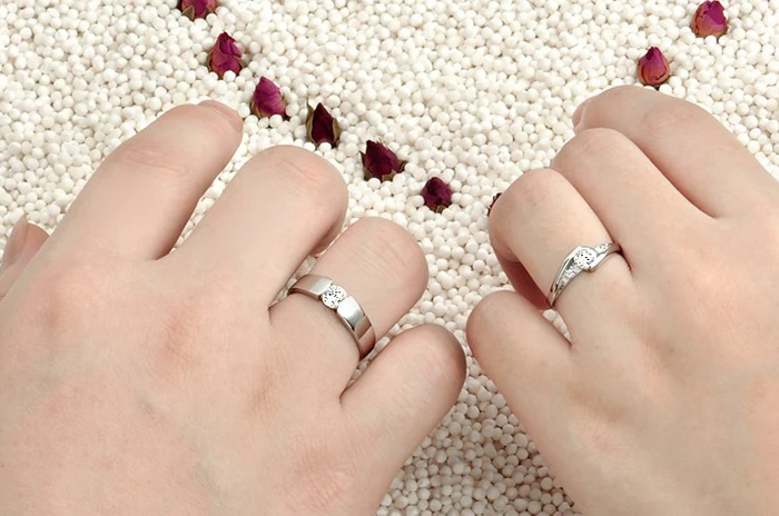 Uloveido парные кольца обручальные бижутерия пара с камнями мужские перстни