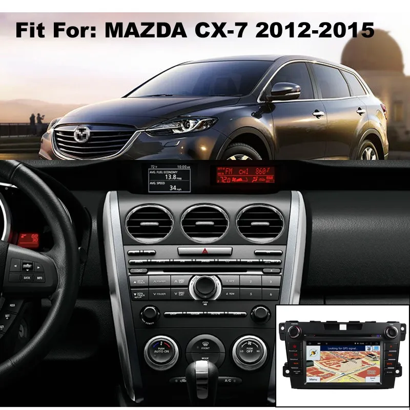 7 дюймов android 9,0 автомобильный аудио плеер для mazda CX-7 2008- с gps-навигацией встроенный wifi canbus поддержка bose системы