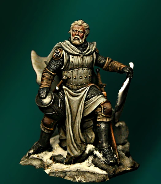 [Loong Way Miniatures] зубной камень Немецкий Рыцарь 13 го века миниатюрная Смола 54