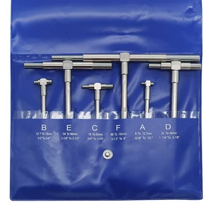 Набор телескопических манометров 8-150 мм (516-6 дюймов), 6 шт.компл., внутренний манометр, манометры для быстрого измерения отверстий внутри