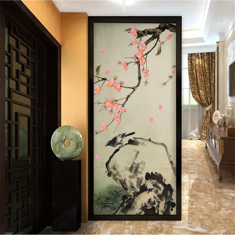 Suya peach Новый китайский стиль ручка и цветочное крыльцо Высококачественная