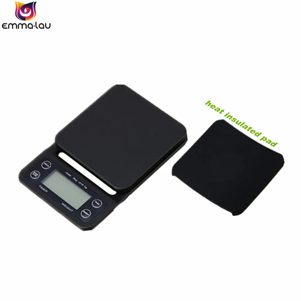Высокоточные портативные весы для кофе с таймером 3 кг 0 1 г|scale lcd|lcd scalescale 3kg |