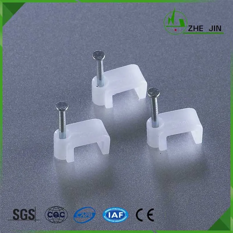 ZHEJIN 1000 шт. 9 мм плоский диаметр коаксиальный кабель вставка плоские зажимы для ногтей