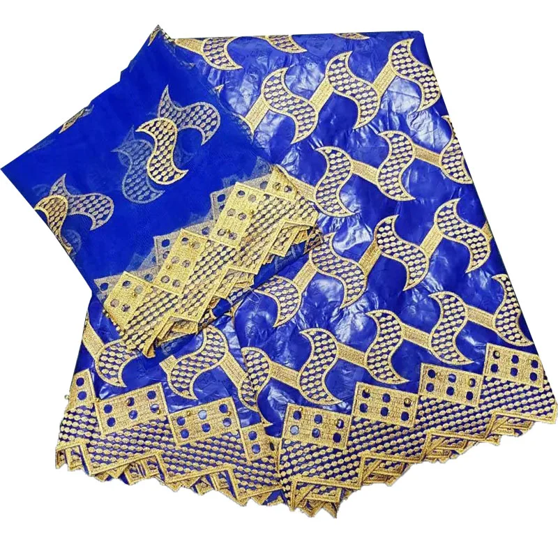 Beaded Cotton Embroidered Nigeria Laces Latest African Wedding Dress Lace Fabric High Quality 7 Yards Bazin Riche Getzner L81-6 | Дом и сад