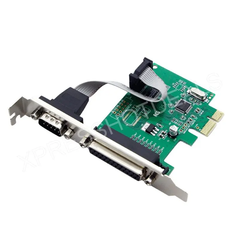 Адаптер порта LPT для параллельного принтера PCI E Express Serial COM DB9 RS 232 + DB25|lpt port adapter|pci
