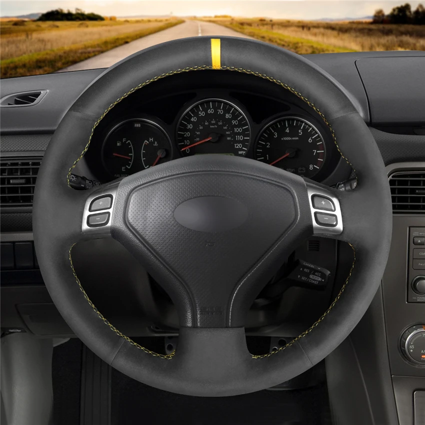 MEWANT черная крышка рулевого колеса из искусственной замши для Subaru Forester 2005 2006 2007