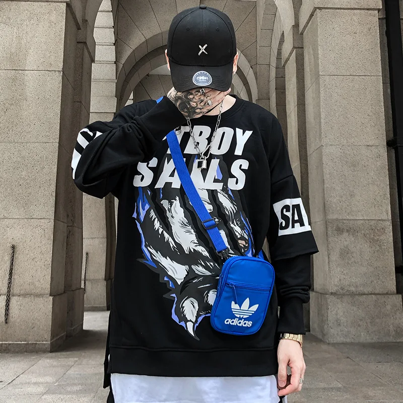 Прямая поставка 2018 Новая мода PTBOY SAILS с длинными рукавами Мужская крутая верхняя
