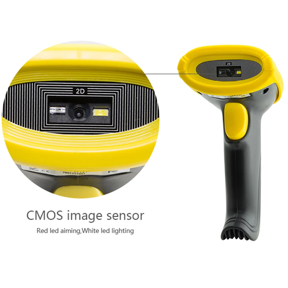 2D QR 1D usb cканер штрихкода CCD красный свет PDF417 Экран Сканирование штрих кодов