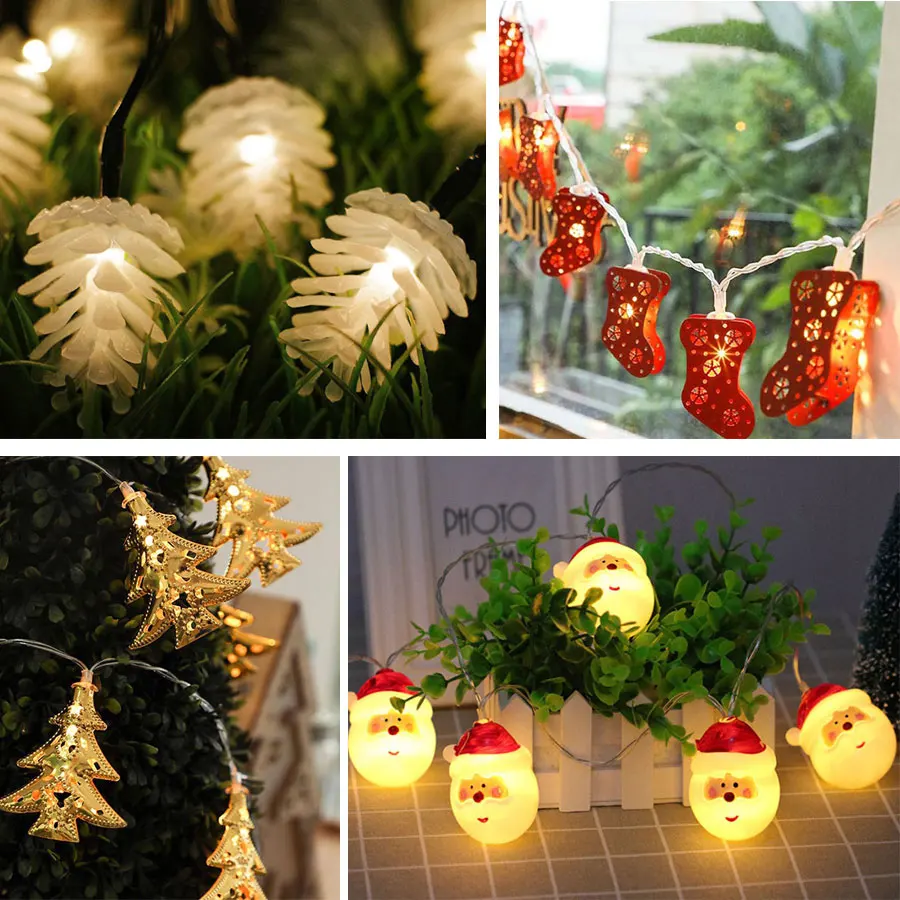 1 4 м Chritmas светодиодный светильник Санта Клаус Рождественская елка в форме чулка
