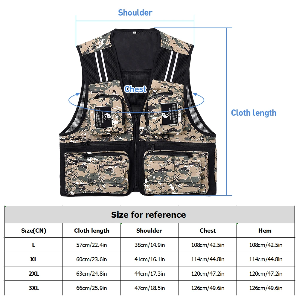Lixada уличный рыболовный жилет с несколькими карманами рыболовная куртка без