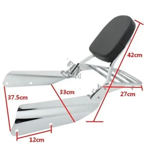 Спинка Sissy Bar багажная полка для багажника подушка Honda VTX1300 VTX1800 42 см|Сиденья и