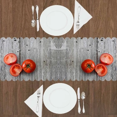 Еще красно желтые овощи зеленая скатерть украшение для кухни столовой свадьбы