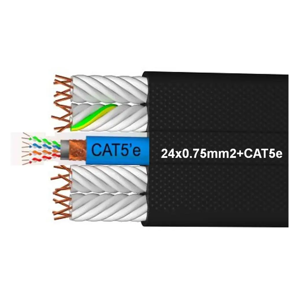 Гибкий плоский кабель для лифта 24X075 + CAT5e ПВХ|Запчасти лифтов| |