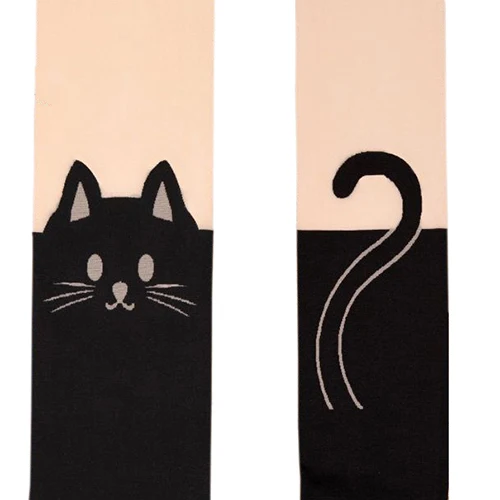 Женские сексуальные чулки до колен с кошачьим хвостом|pantyhose tattoo|cat tailknee high hosiery |