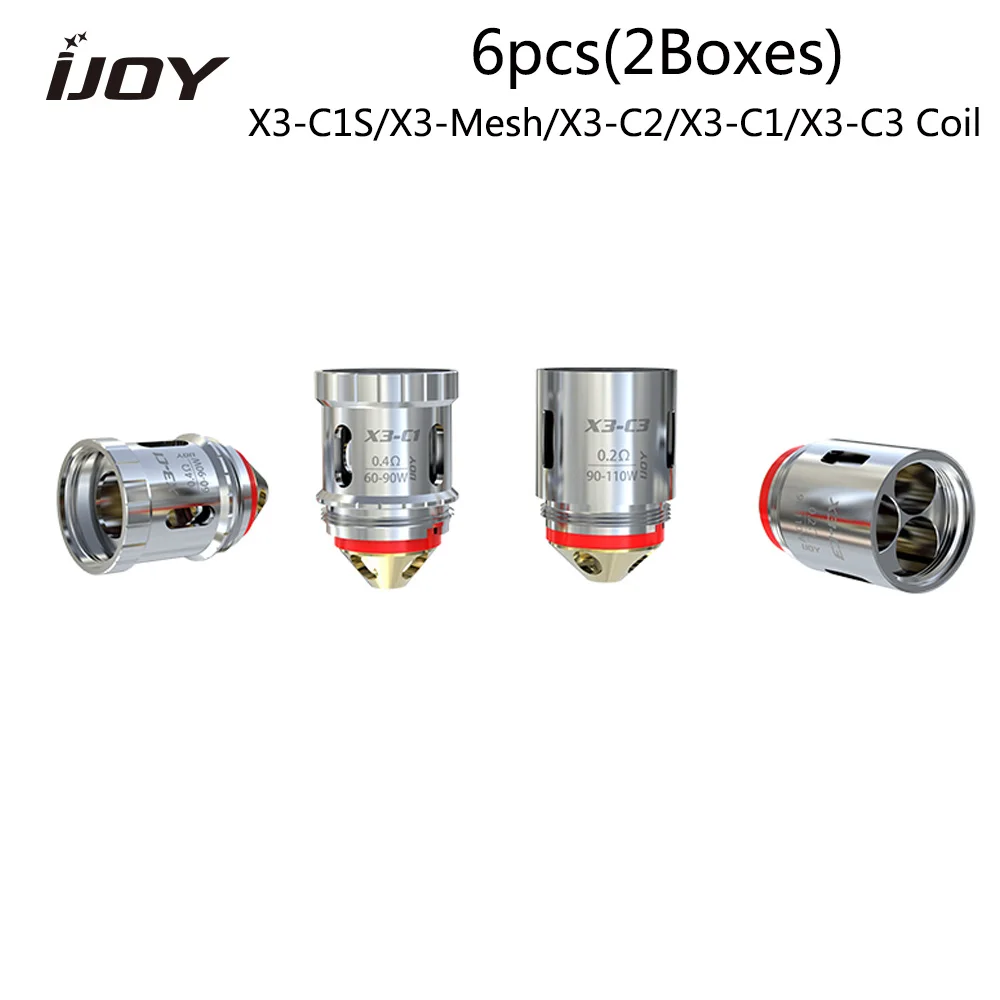 6 шт. оригинальный Ijoy X3 Mesh катушки голову Vape для распылитель флеш накопителей