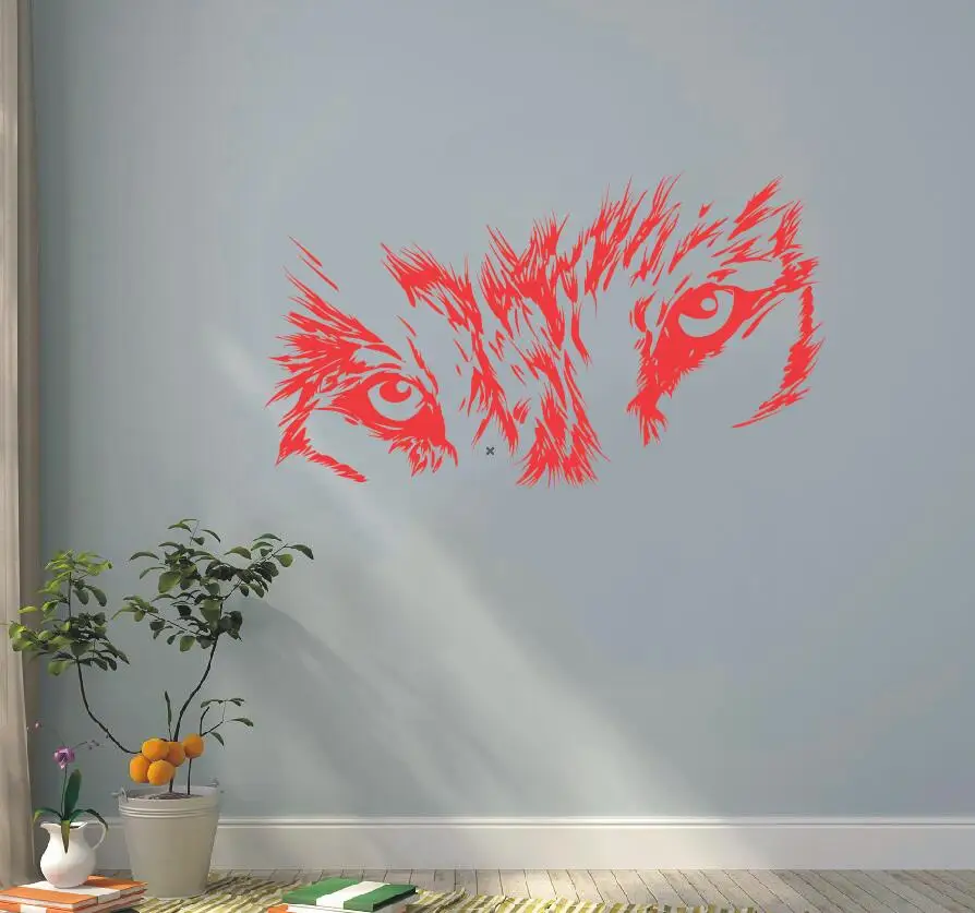 Виниловая настенная роспись глаза волка|eyes wall decal|wall decalswall mural |