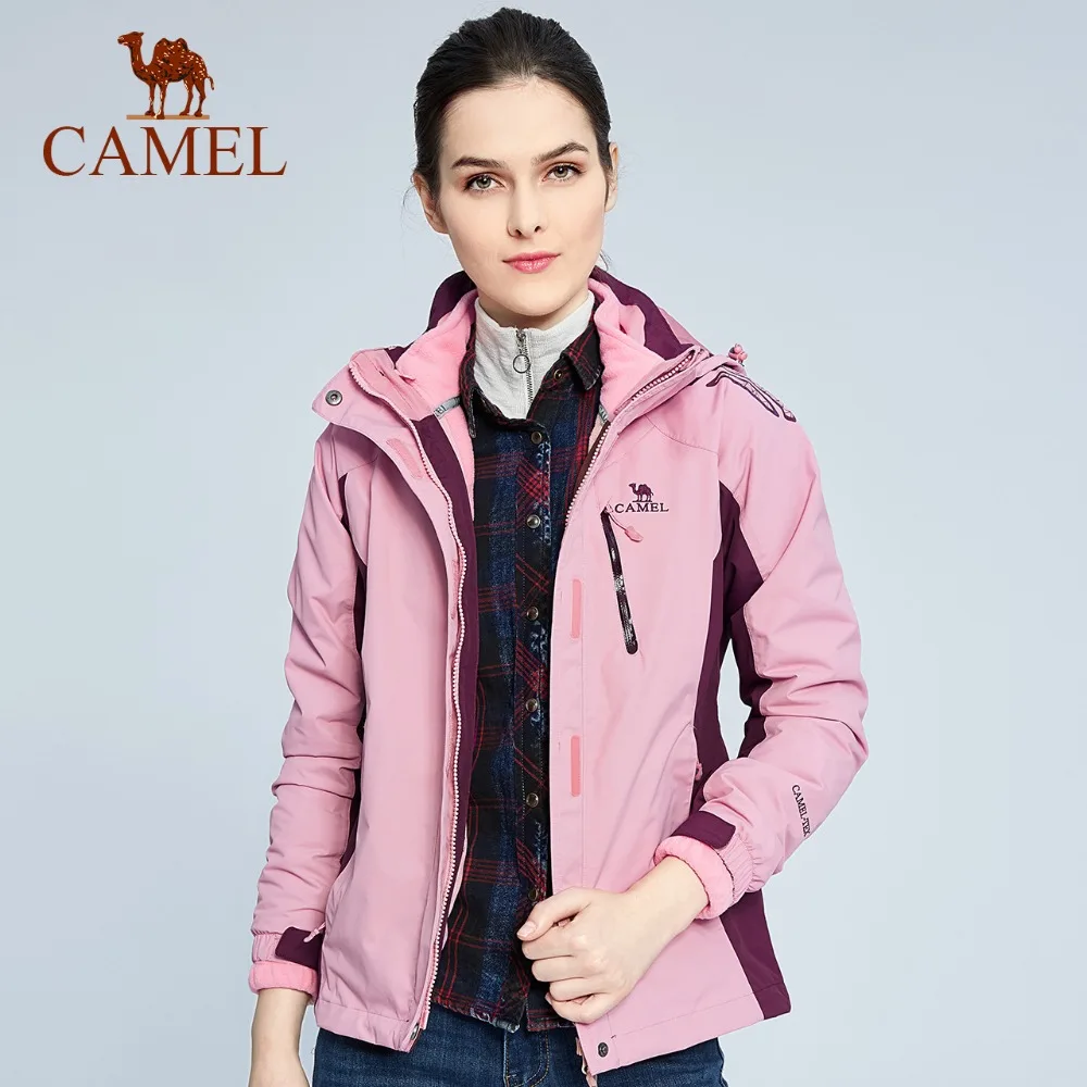 CAMEL, Женская куртка 3 в 1, водонепроницаемая, теплая, для альпинизма, кемпинга, катания на лыжах, ветровка, термальная, дождевик