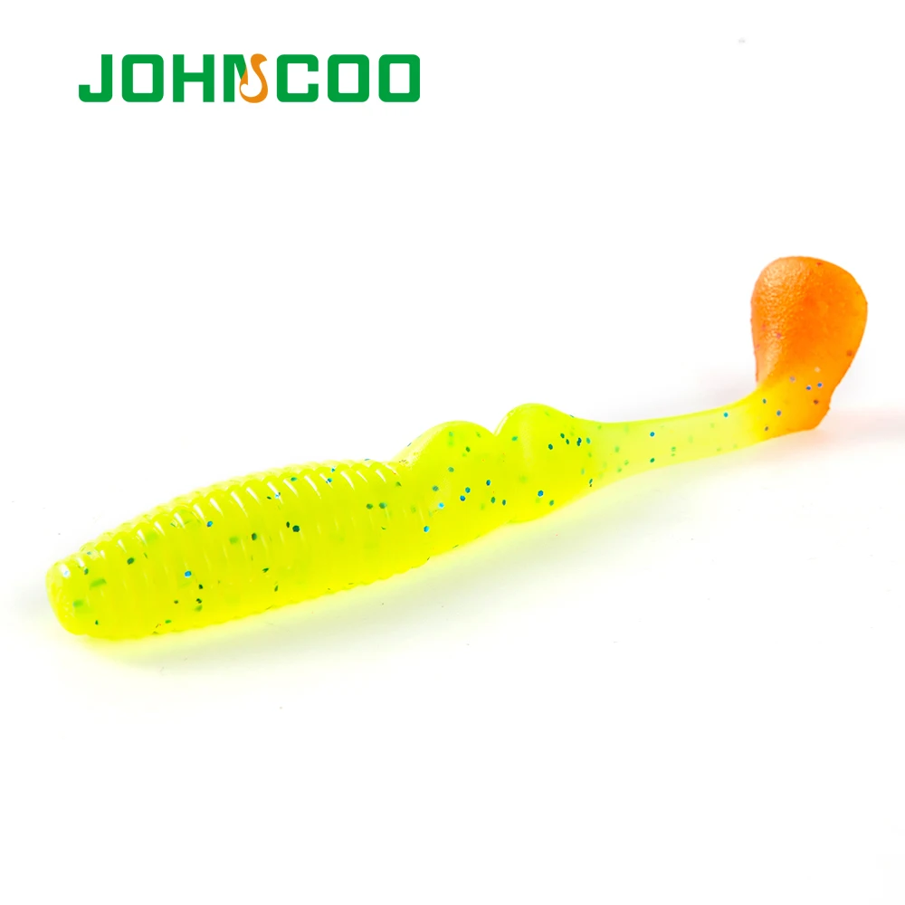 JOHNCOO 4 шт. 95 мм 8 5g мягкие Biat аммонита Шад рыбалка приманка воблер карп для форели