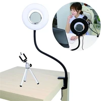 5500k 24w 8 120 pcs dimmable led video camera photo selfie ring light for makeup with mirror tabletop studio light kit