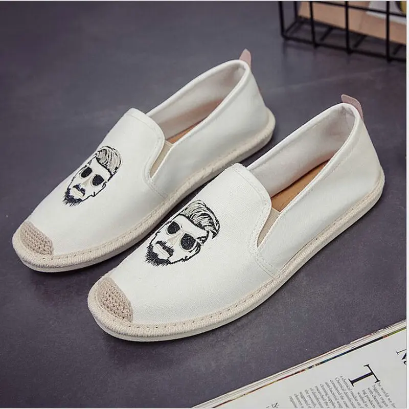 Summer Fashion boys Casual Shoe male Canvas Fisherman loafers driving Shoes Breathable Flats Hemp Espadrilles Linen LA-73 | Обувь