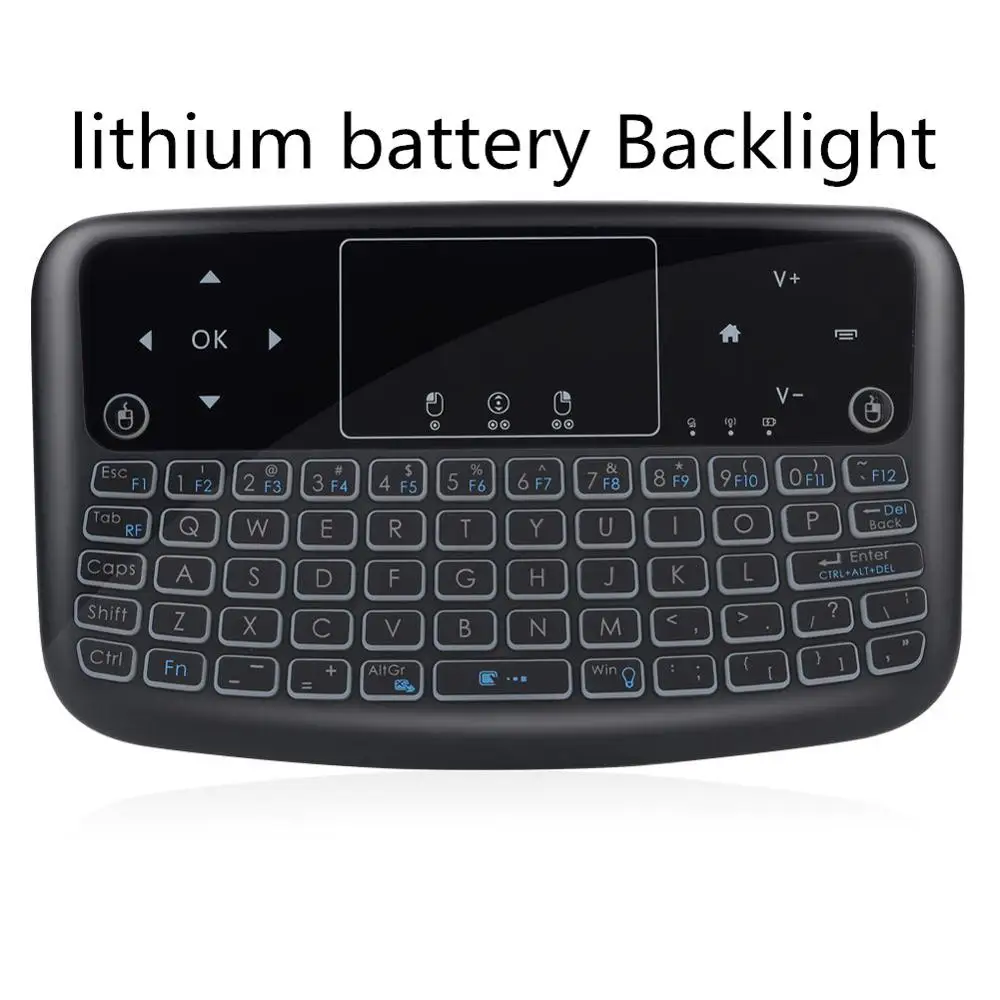 lithium Backlight Беспроводная клавиатура сенсорная Bluetooth клавиатура Премиум сетевой плеер ПК сенсорный мини планшет 2,4 ГГц тачпад портативный для PS - Цвет: lithium Backlight