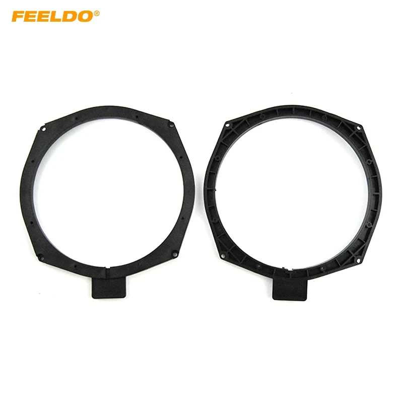 FEELDO Car 8 inch Bass Mat Speaker Spacer for BMW 5 Modified Audio Pad Washer Rings Adapter Kit Bracket Holder Kits #6025  Автомобили