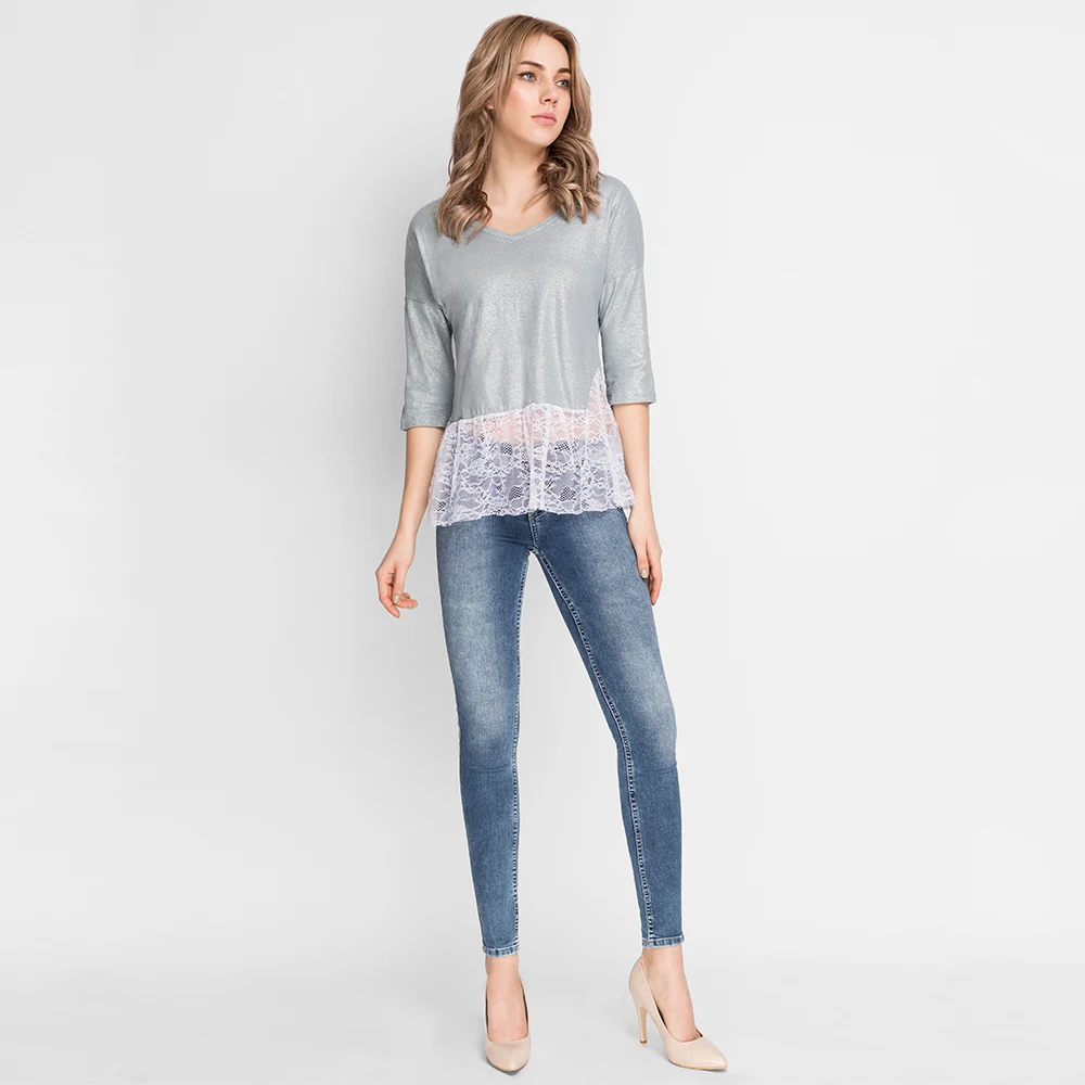 Нежная блуза с кружевом Gloria jeans женская GTS014568|blouse blouse|blouses for womenblouses & shirts |
