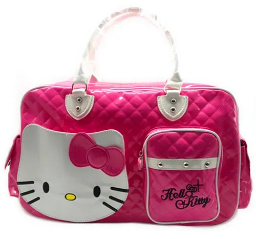 Hot Pink Новая женская сумка для девочек, новая Большая сумка Hello kitty, сумочка, дорожная сумка для покупок, XK-P22335 - Цвет: Hot Pink