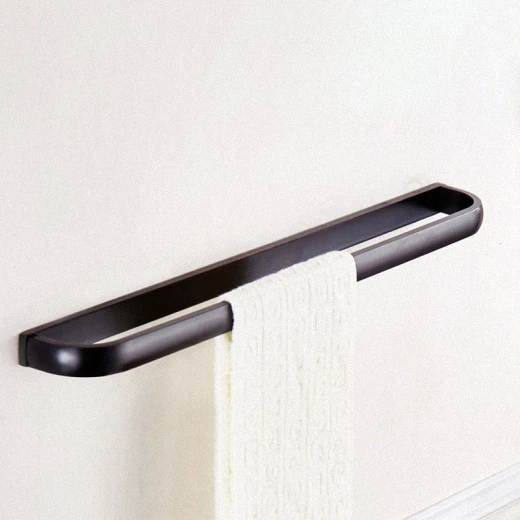 Towel Bar Роскошный современный набор аксессуаров для ванной комнаты, черный квадратный держатель для бумажных полотенец, Полка для полотенец - Цвет: Towel Bar