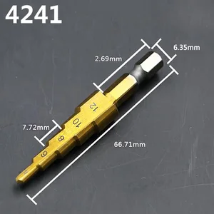 Ступенчатое сверло из быстрорежущей стали в форме пагоды, инструмент для резки отверстий, в одной упаковке 4-12 мм