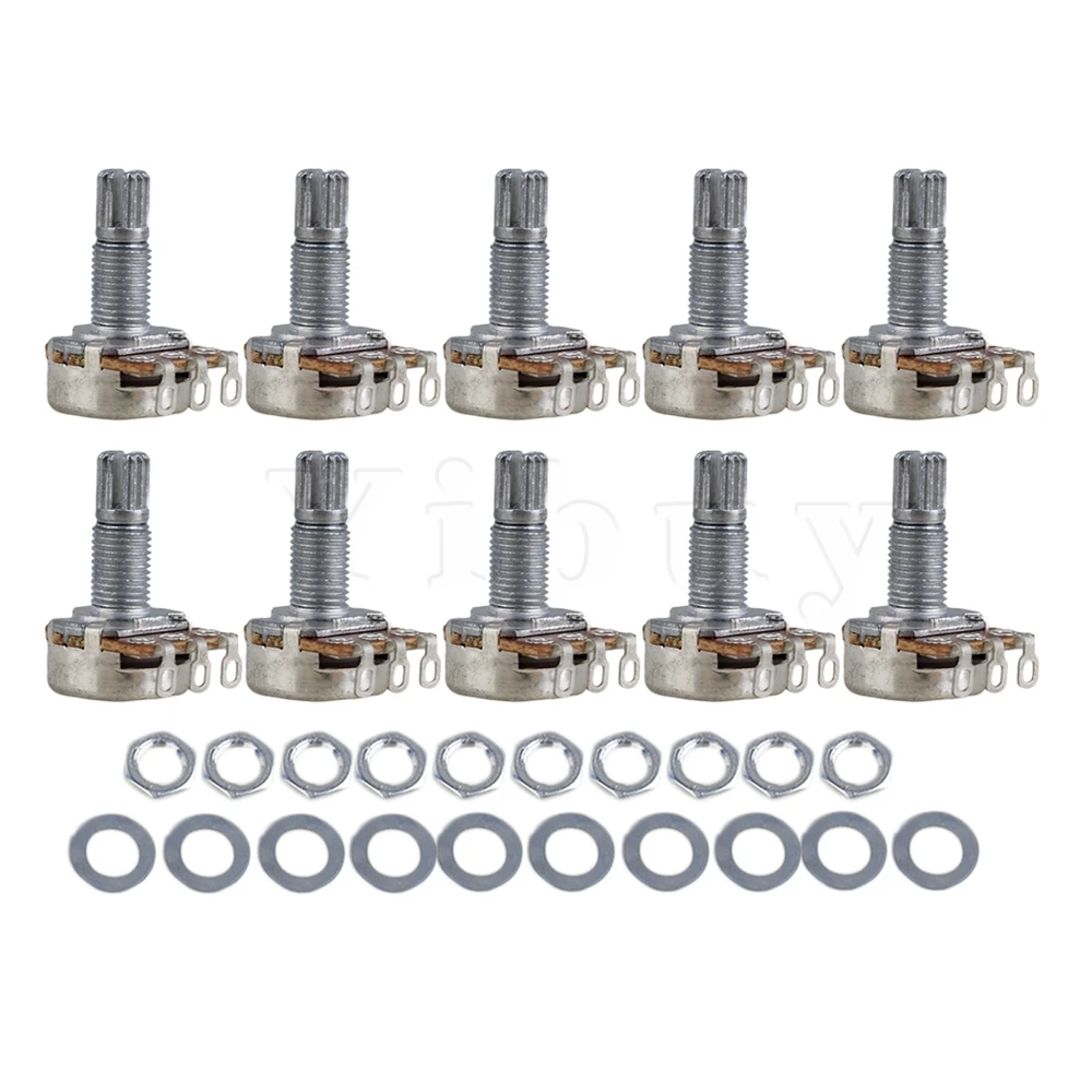 

Yibuy1 set of 10 A250K OHM Audio volume Guitar Potentiometer