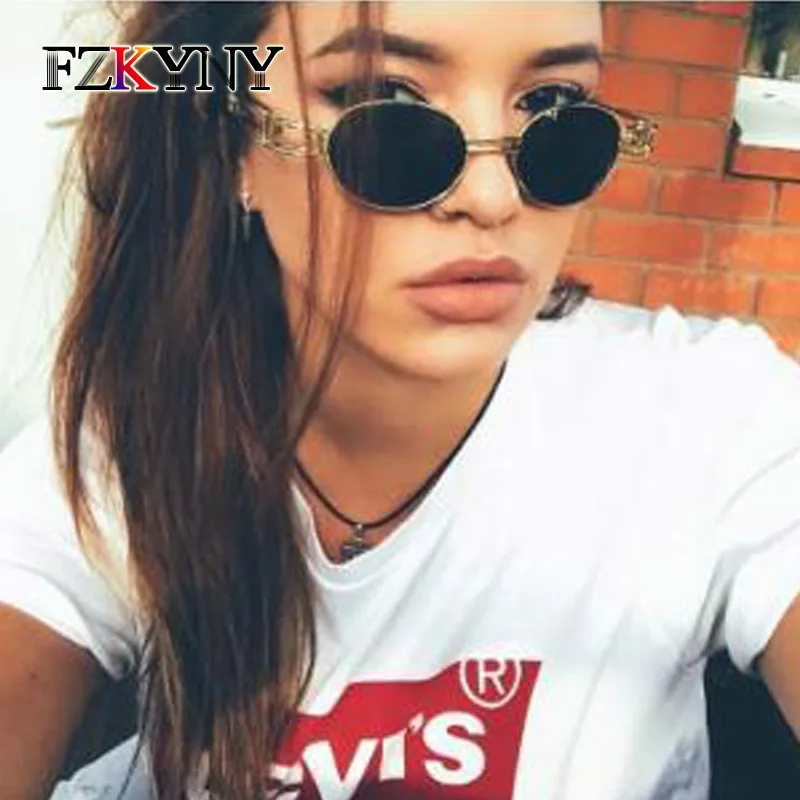 Солнечные очки FZKYNY в готическом стиле женские круглые модные брендовые