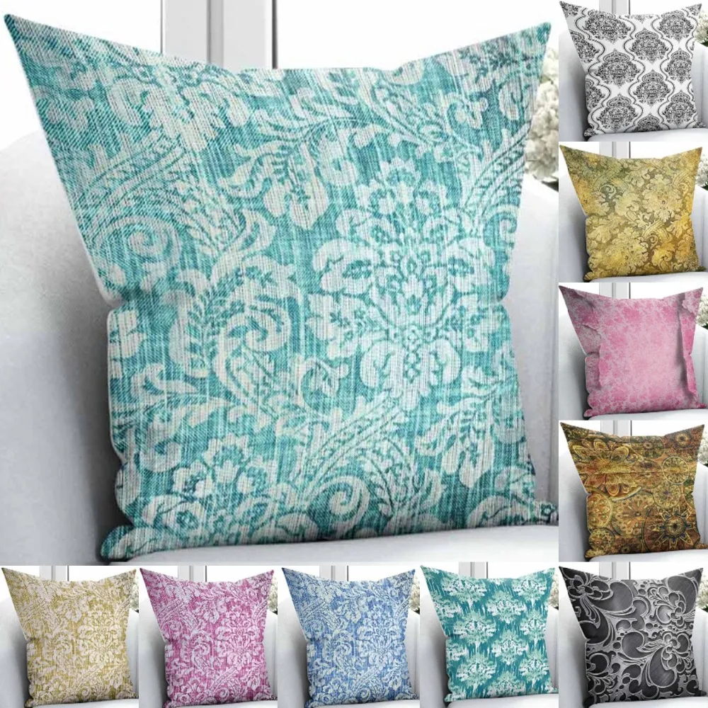 

Else Colorful Ottoman Turkish Ethnic Damask Home 3D Print Throw Pillow Case Covers Square Hidden Zipper 45x45cm