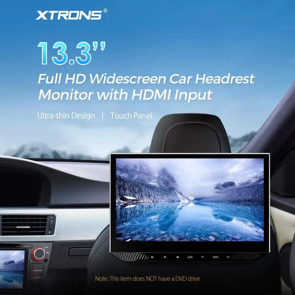 XTRONS 1 шт. монитор 13 3 &quotультратонкий дизайн HD цифровой TFT сенсорный экран IPS 1080P