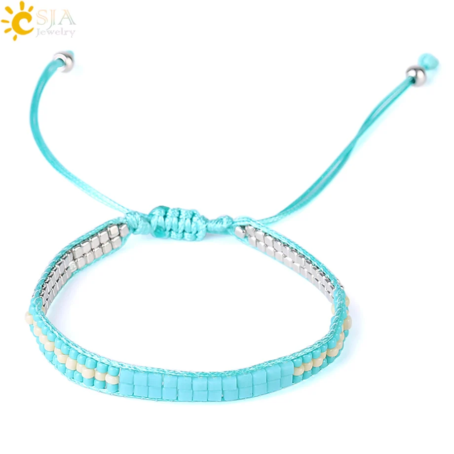 Женский браслет с бусинами CSJA милый в богемном стиле для женщин Очаровательные