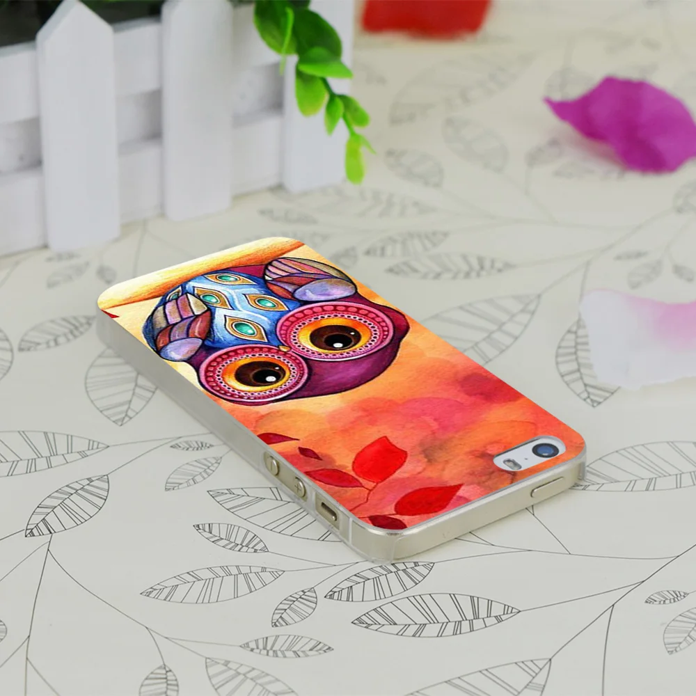 C0865 Owl S First Fall Leaf Transparent Hard Thin Case Skin Cover For Apple IPhone 4 4S 4G 5 5G 5S SE 5C 6 6S Plus |
