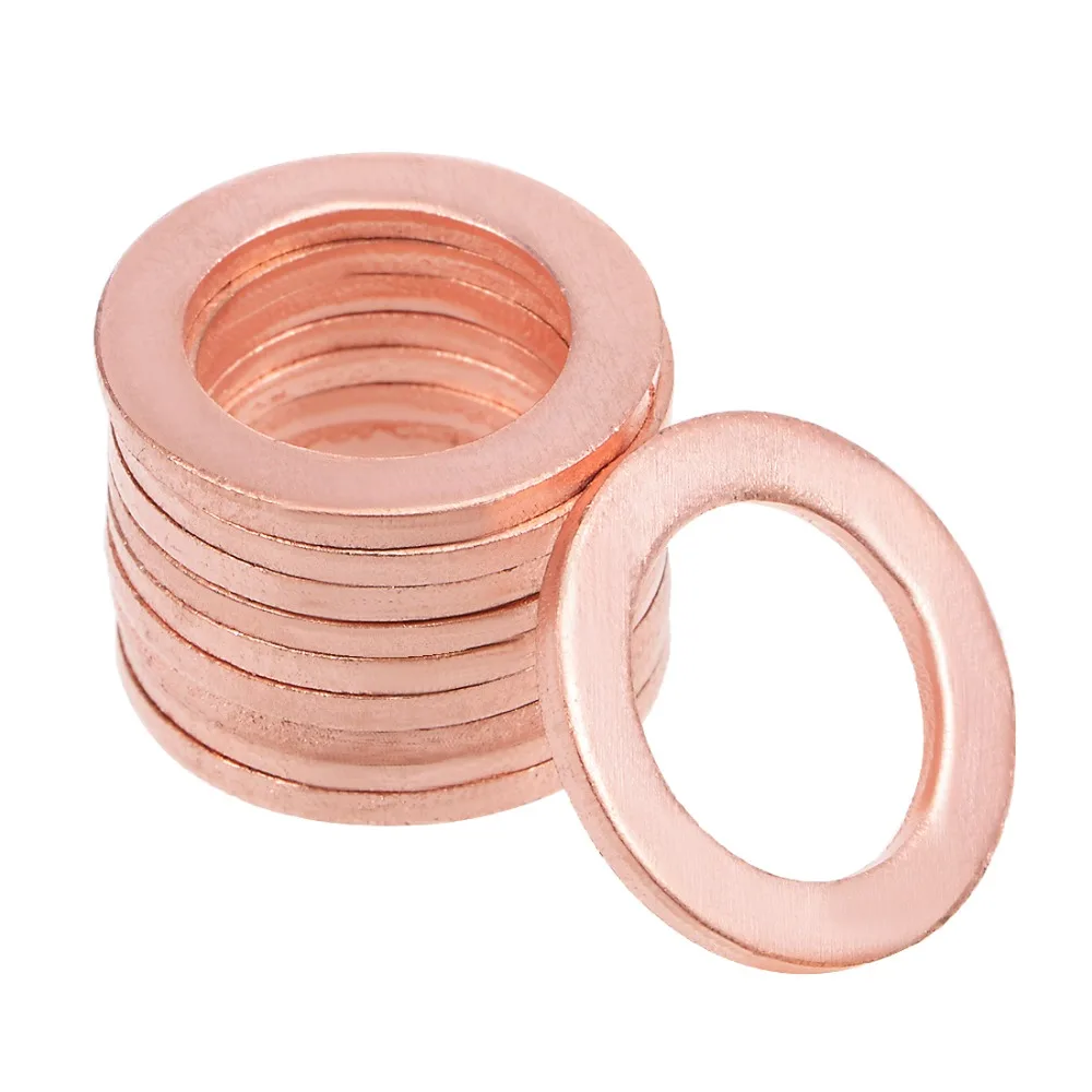UXCELL 10 шт. Шайбы 12x18x5/12.5x24x1 5 мм плоская медная шайба для винта болтовые прокладки