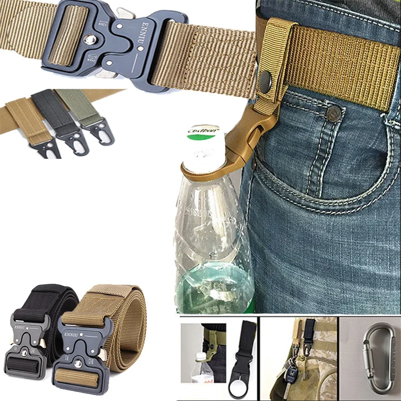 Военный Тактический нейлоновый пояс SWAT с металлической пряжкой армейский боевой