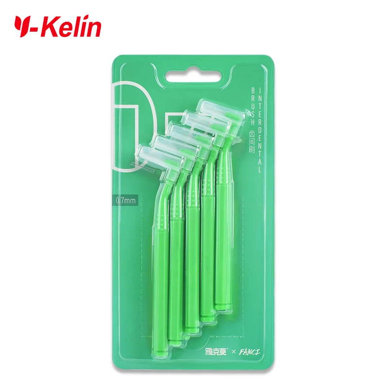 Y-Kelin 10 шт. 0.6-1.0 mm Межзубная щетка для взрослых, чистая между зубами зубная нить Инструмент для ухода за полостью рта зубной ортодонтический