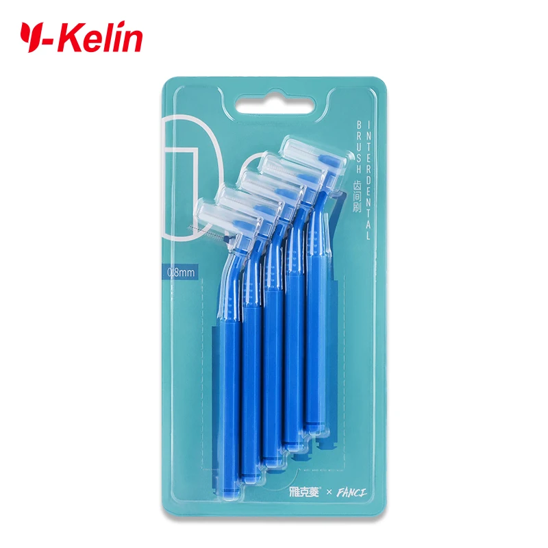 Y-Kelin 10 шт. 0.6-1.0 mm Межзубная щетка для взрослых, чистая между зубами зубная нить Инструмент для ухода за полостью рта зубной ортодонтический