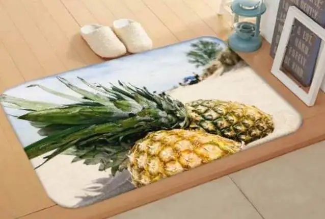 Напольный коврик для кухни 50x80 см с изображением фруктов желтого красного