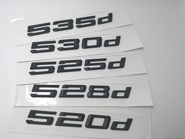 Черный ABS M эффективный Автомобильный задний декоративный стикер для BMW 5 sereis 520d 525d