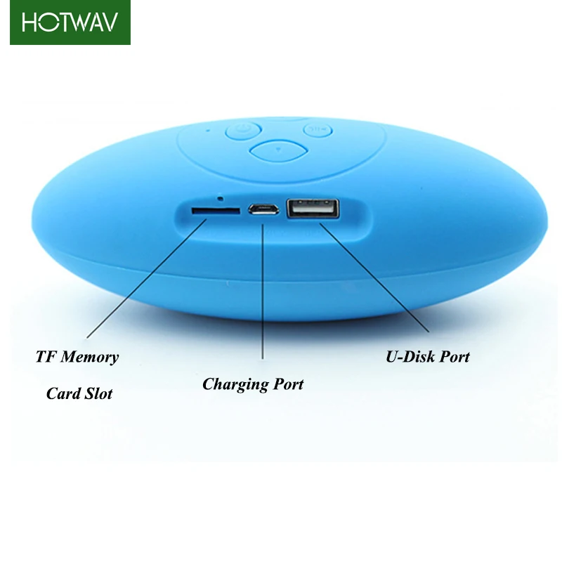 Портативный радио динамик Овальный HIFI беспроводной Bluetooth для компьютера TF карта u