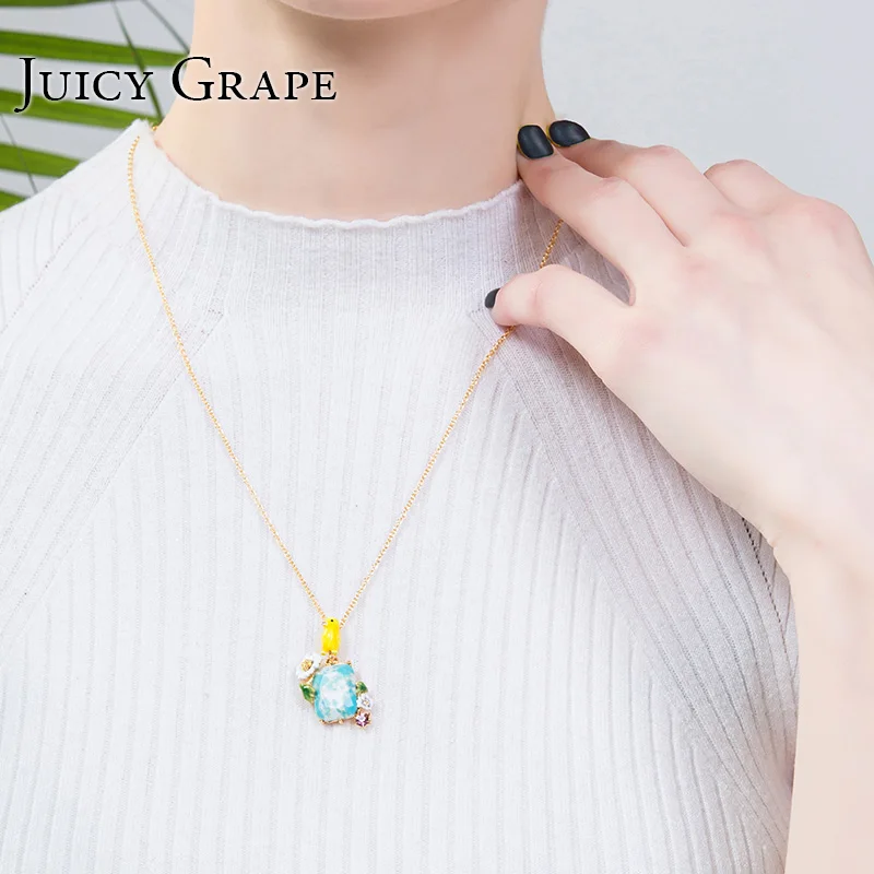 Yellow Bird Natural Stone Inlay Flower Necklace Gifts Fashion Jewelry For Women | Украшения и аксессуары
