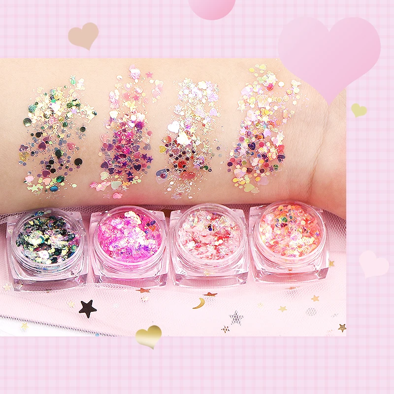 Набор для макияжа MODELONES блестящий порошок ногтей 3D Блестки дизайна