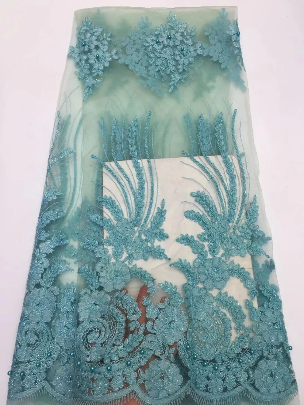 Новейшая бесплатная доставка модная кружевная ткань 3D Цветочная французское