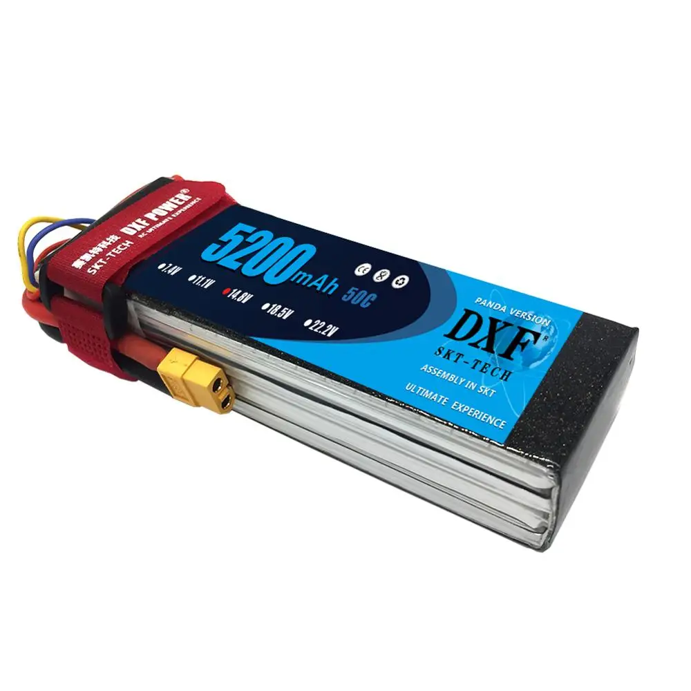 Литий полимерный аккумулятор DXF 14 8 в 5200 мАч 50C 4S MAX100C T/XT60 Lipo RC для