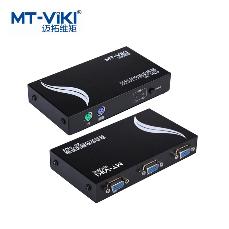 MT-Viki 2 порта Hotkey KVM переключатель PS/2 автоматическое сканирование 1920*1440 Высокое